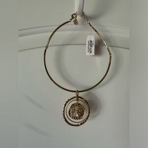 Lilly Pulitzer Sand Dollar Crystal adjustable gold necklace